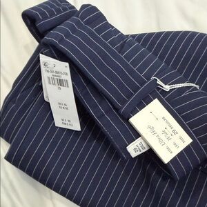 Abercrombie Navy Pinstripe Trousers